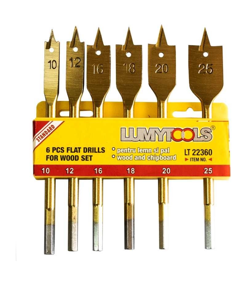 set 6burghie plate pt lemn 10.12.16.18.20.25mm lumytools