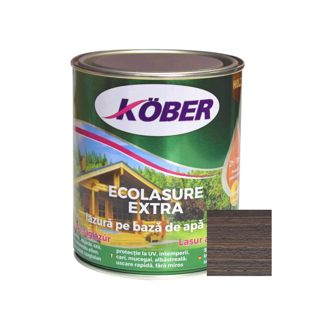 ecolasure extra stejar gri 0.75l kober