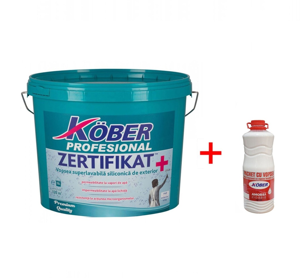 vopsea zertifikat+ ext siliconic+amorsa g7110 3l 15L kober