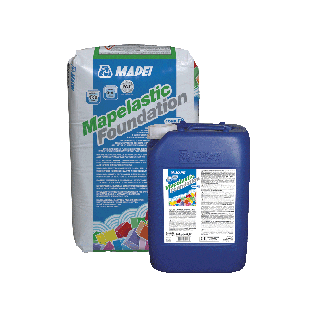 Mapelastic foundation-mortar bicomponent pe baza de ciment si latex A 24kg +B 8kg mapei
