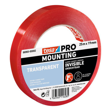 banda dublu adeziva montare transp 19mm/5m tesa