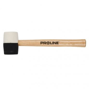 ciocan cauciuc bicolor cu maner lemn49mm/340g proline