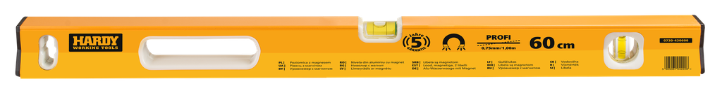 nivela din aluminiu cu magnet 120cm hardex