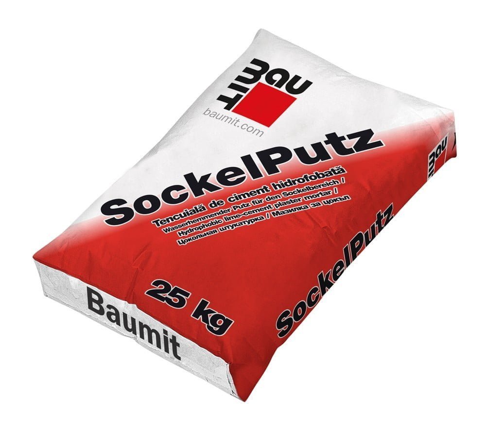Sockelputz tencuiala soclu 25kg baumit 54sac/pal