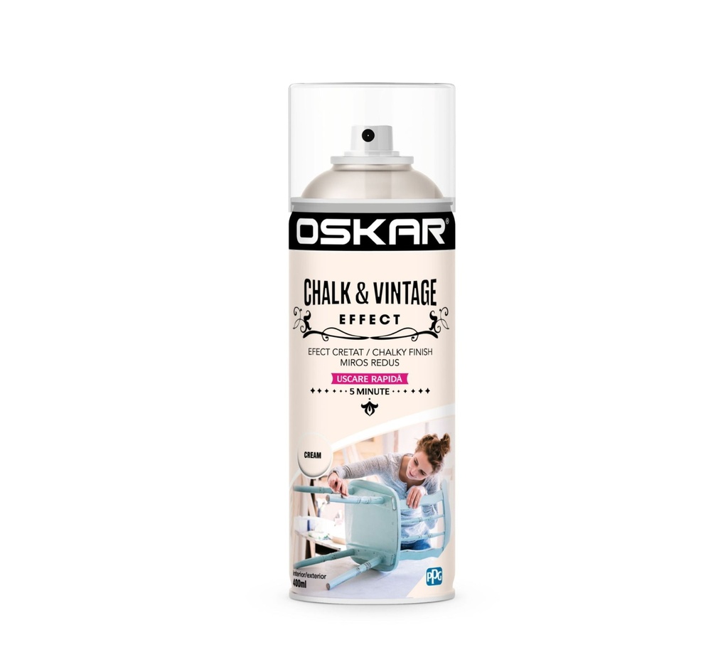 spray chalk vntg eff cream 400ml oskar