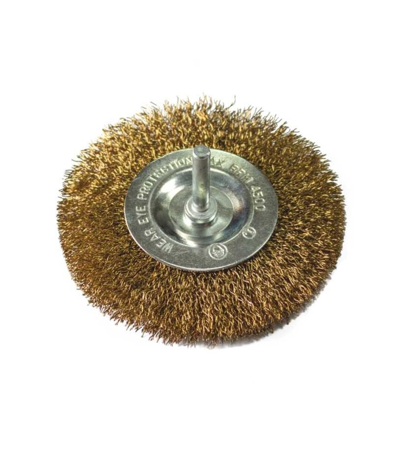 perie circulara din sarma cu tija 75mm lumytools