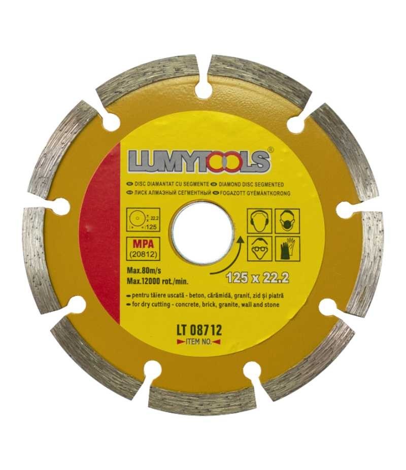 disc diamantat cu segmente 125mm taiere uscata lumytools