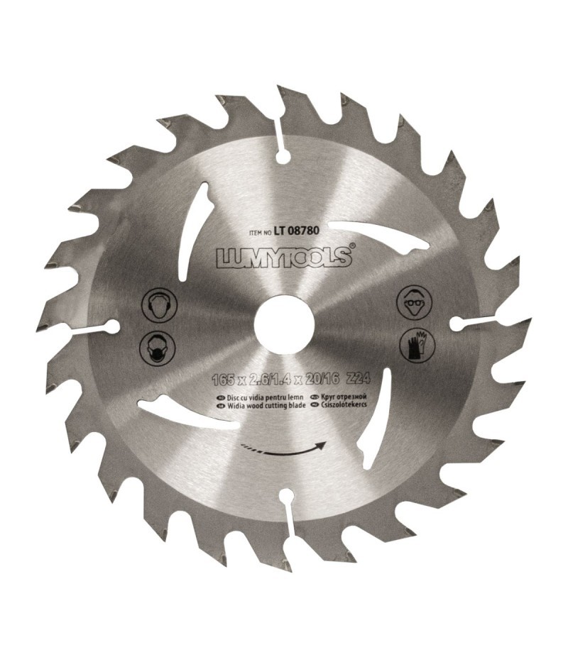 disc cu vidia pt lemn 165mm*20*24t*2.6mm lumytools