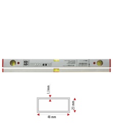 [lt16412] nivela aluminiu 3indicatori 120cm lumytools