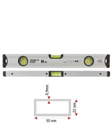 [lt16551] nivela aluminiu 3bule 400mm argintie lumytools