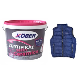 [v8400-p15l] vopsea zertifikat cu microsfere ceramice satin+vest 15l kober
