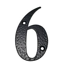 [9863] placuta numar negru 6 amig