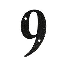 [9866] placuta numar negru 9 amig