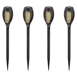 [sku-8689] set 4corp iluminat gradina ip44 3in1 efect flacara incarcare solara v-tac