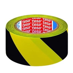 [T-60760-87] banda adeziva marcare 50mm/33m galben/negru tesa