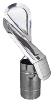 [673184] capac terminal cos de fum rotativ inox 120mm honest