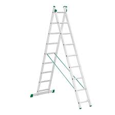 [alv7509] scara aluminiu univ cu 2tronsoane 2x9tr max-150kg h-2.44m l-397m  L-2.58m g-8.56kg alverosal