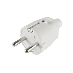 [NED 1/WH] stecker cu impamantare, cablu drept somogyi